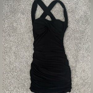 Windsor Black Cross-Strapped Ruched size xs